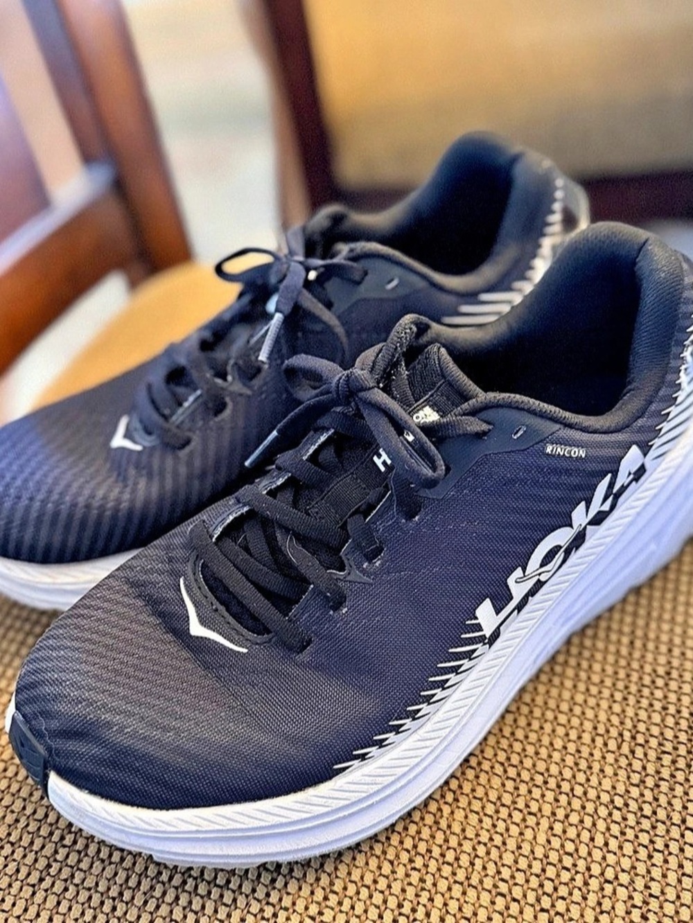 HOKA M Rincon 2 Black & White US 9.5 Athletic Shoes